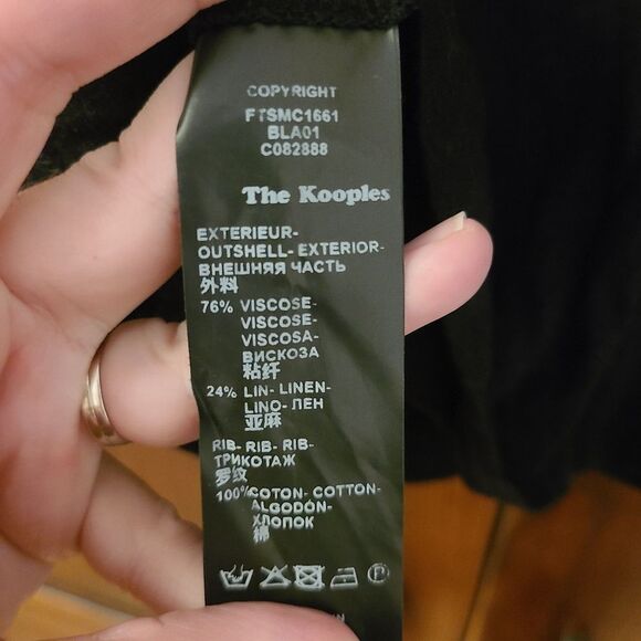 The Kooples Tshirt Linen Blend Beaded Shirt - Picture 6 of 9